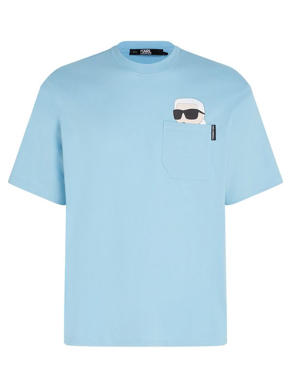Karl Lagerfeld Karl Lagerfeld Тениска  светлосиньо / черно / бяло