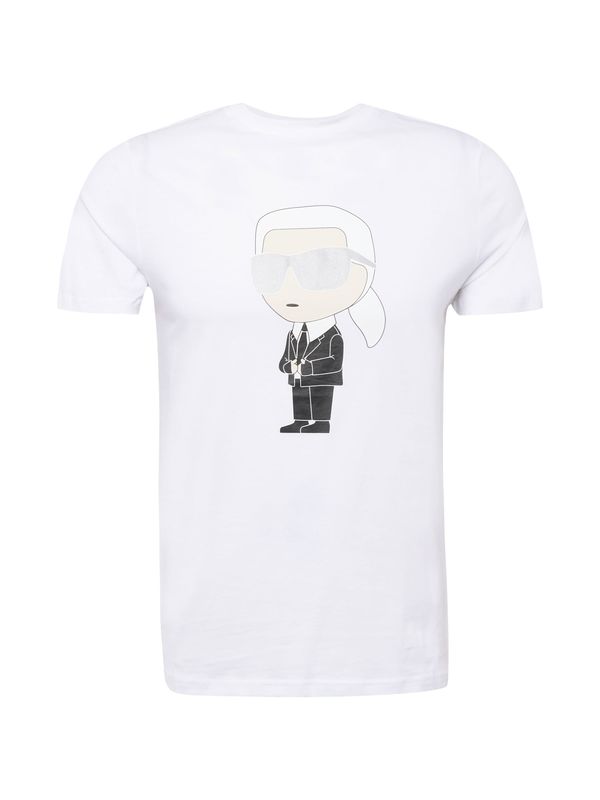 Karl Lagerfeld Karl Lagerfeld Тениска  телесен цвят / черно / сребърно / бяло