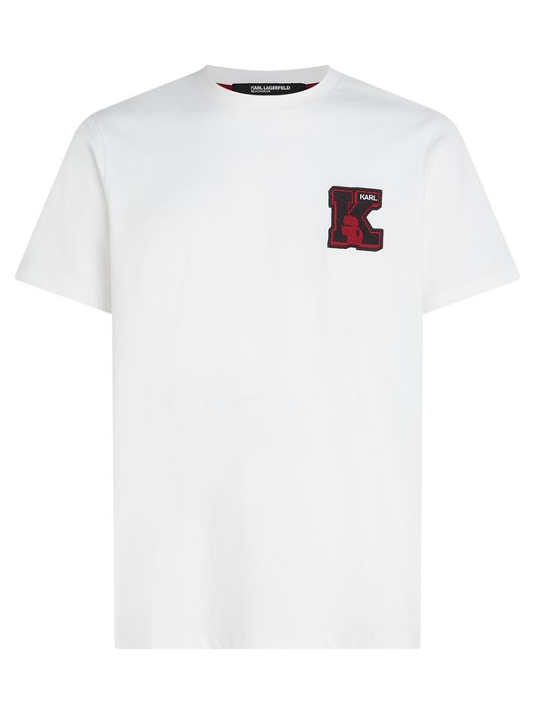 Karl Lagerfeld Karl Lagerfeld Тениска  тъмночервено / черно / бяло