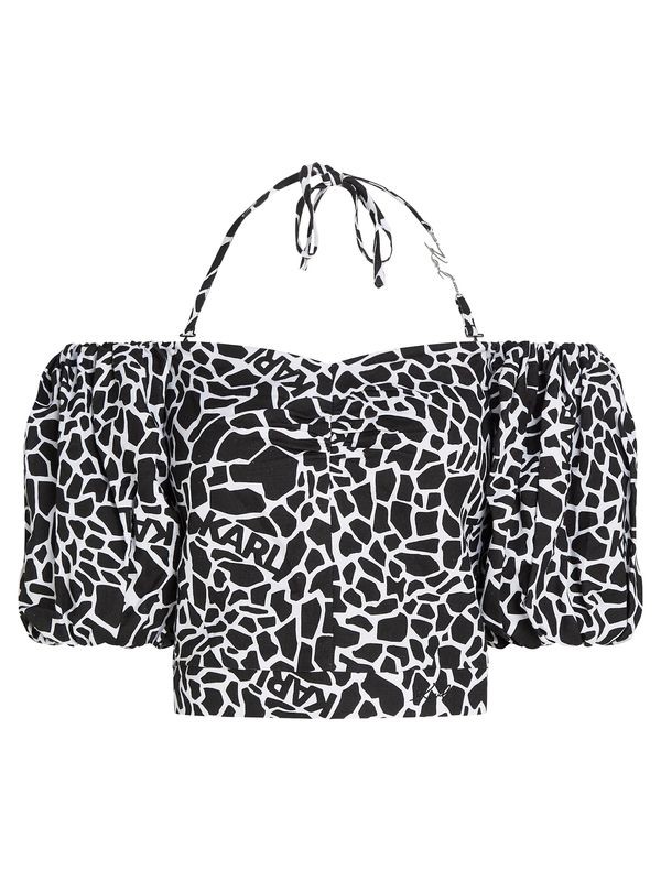 Karl Lagerfeld Karl Lagerfeld Топ  черно / бяло