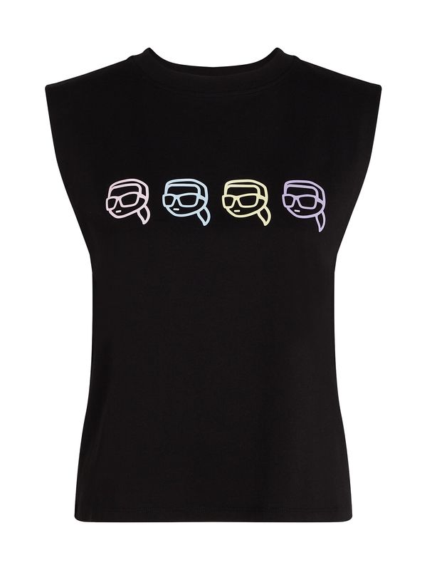 Karl Lagerfeld Karl Lagerfeld Топ 'Ikonik'  пастелно жълто / пастелно зелено / черно