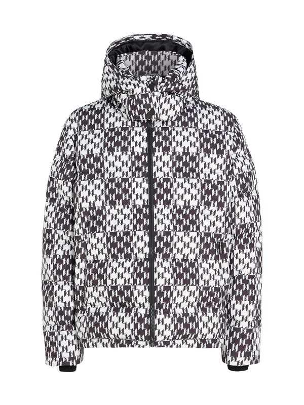 Karl Lagerfeld Karl Lagerfeld Зимно яке 'Check Down'  черно / бяло