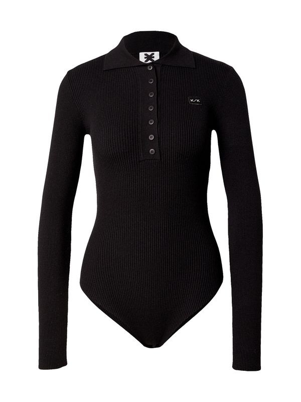 Karo Kauer Karo Kauer Блуза боди  черно / бяло