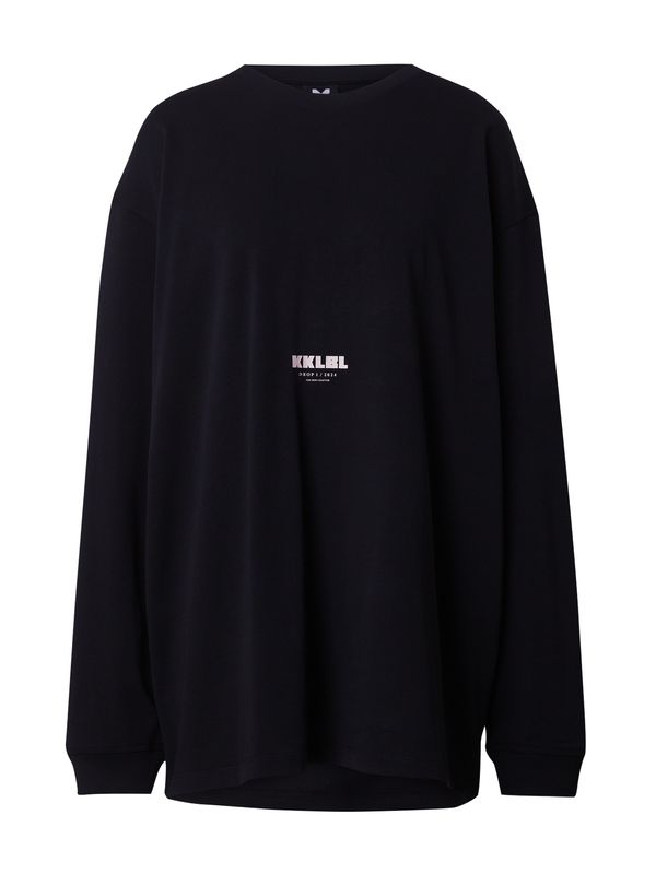 Karo Kauer Karo Kauer Тениска 'Flower'  светложълто / пастелно розово / черно