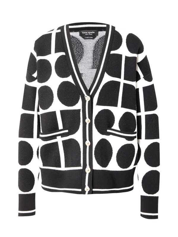 Kate Spade Kate Spade Плетена жилетка 'NOEL'  черно / мръсно бяло