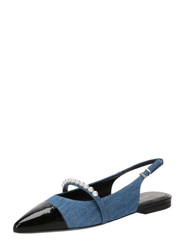 Kennel & Schmenger Kennel & Schmenger Балерина с каишка 'GRETA'  син деним / черно / перлено бяло