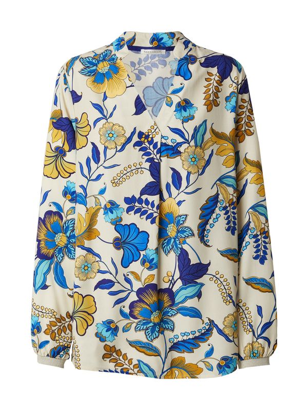 Key Largo Key Largo Блуза 'BLOOM'  кремаво / синя тинтява / светлосиньо / жълто
