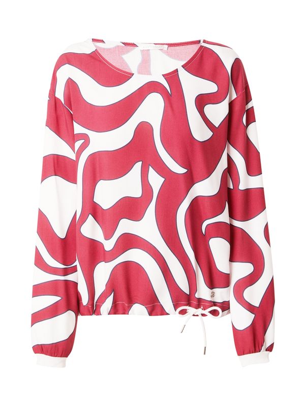 Key Largo Key Largo Блуза 'WB CHANGE'  червено / бял памук