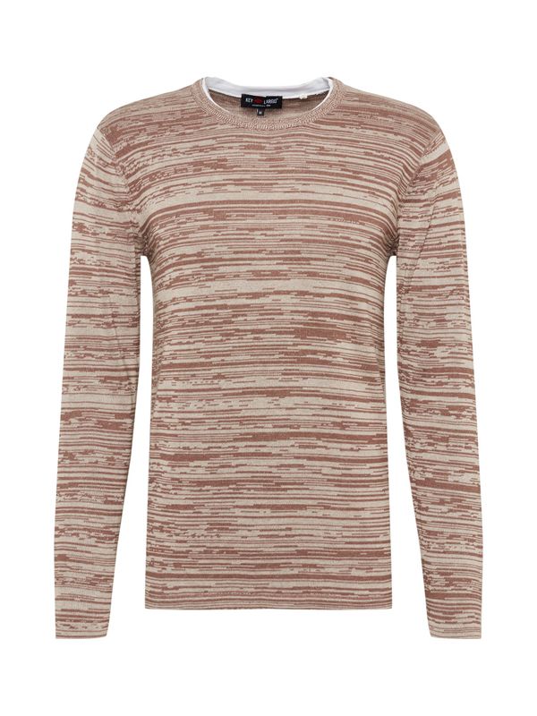 Key Largo Key Largo Пуловер 'ALABAMA'  бежово / кафяв меланж