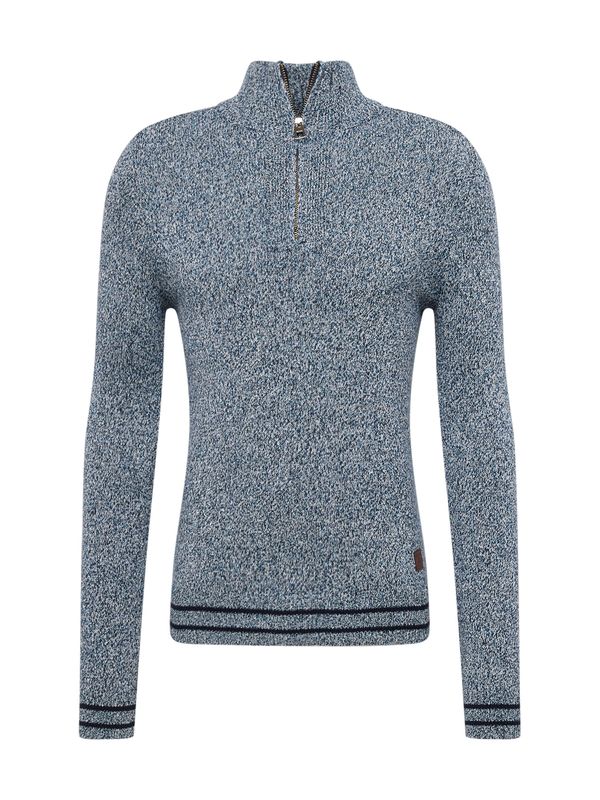 Key Largo Key Largo Пуловер 'HORST'  нощно синьо / синьо меланж / кафяво