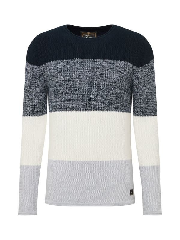 Key Largo Key Largo Пуловер 'Jogi'  нейви синьо / опал / синьо меланж / бяло