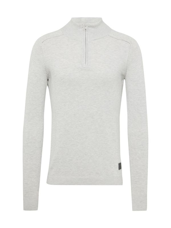 Key Largo Key Largo Пуловер 'MST AGENCY'  сребърно сиво / черно