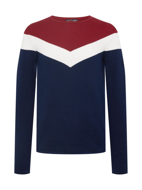 Key Largo Key Largo Пуловер 'MST RÜDIGER'  нейви синьо / бордо / бяло