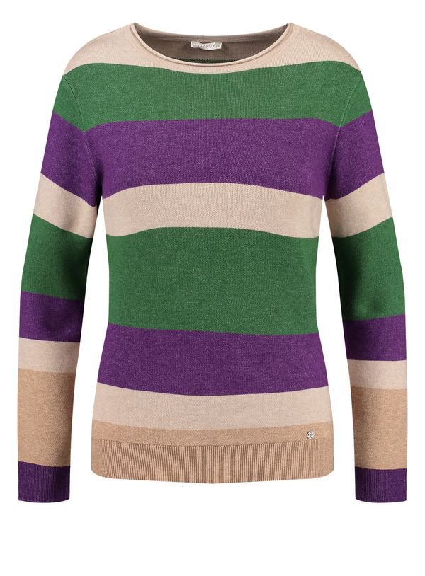 Key Largo Key Largo Пуловер 'WKN CLEAR'  бежово / зелено / лилав