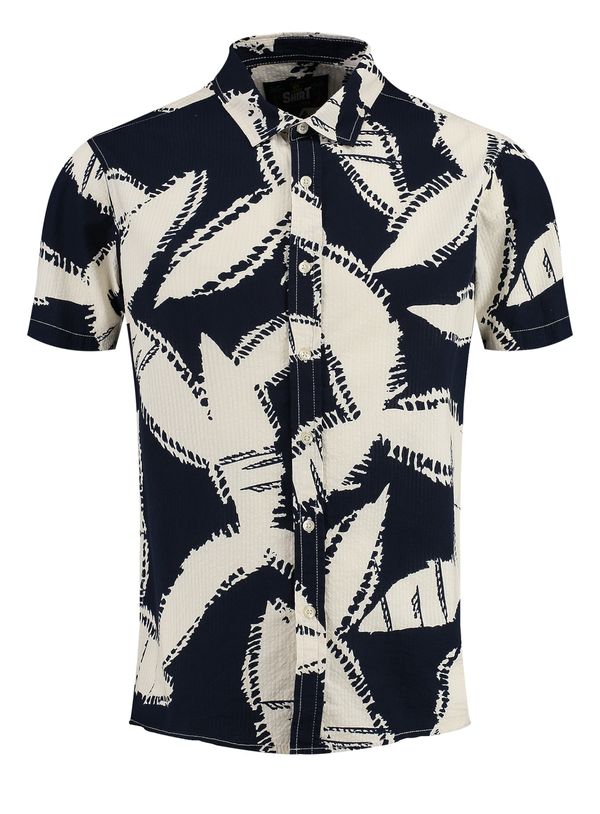 Key Largo Key Largo Риза  екрю / нейви синьо