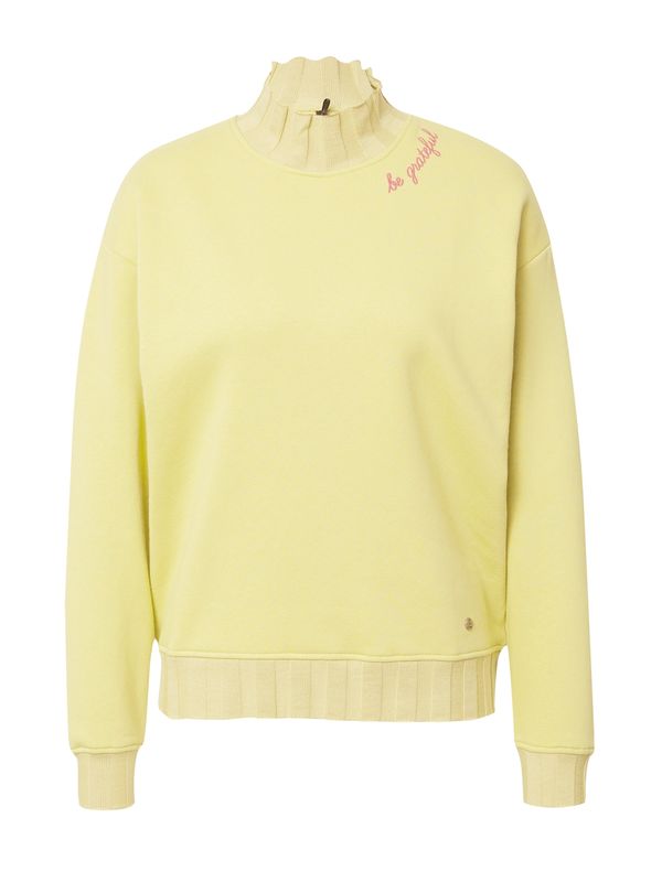 Key Largo Key Largo Суичър 'GRATEFUL'  лимоненожълто / розово