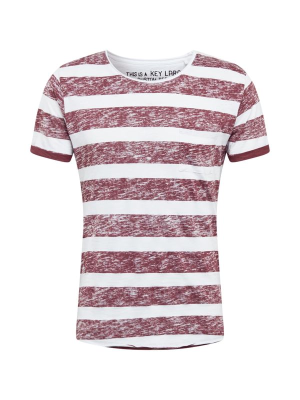 Key Largo Key Largo Тениска 'Airflow'  бургундово червено / бяло