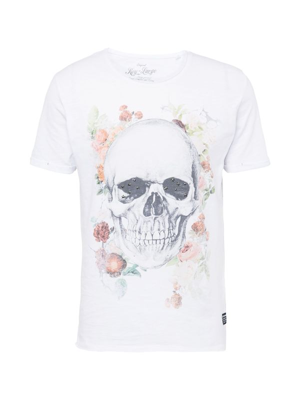 Key Largo Key Largo Тениска  антрацитно черно / ябълка / пепел от рози / бяло