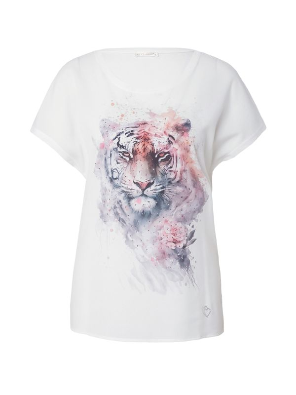 Key Largo Key Largo Тениска 'BLOSSOM'  оранжево / розово / черно / бяло