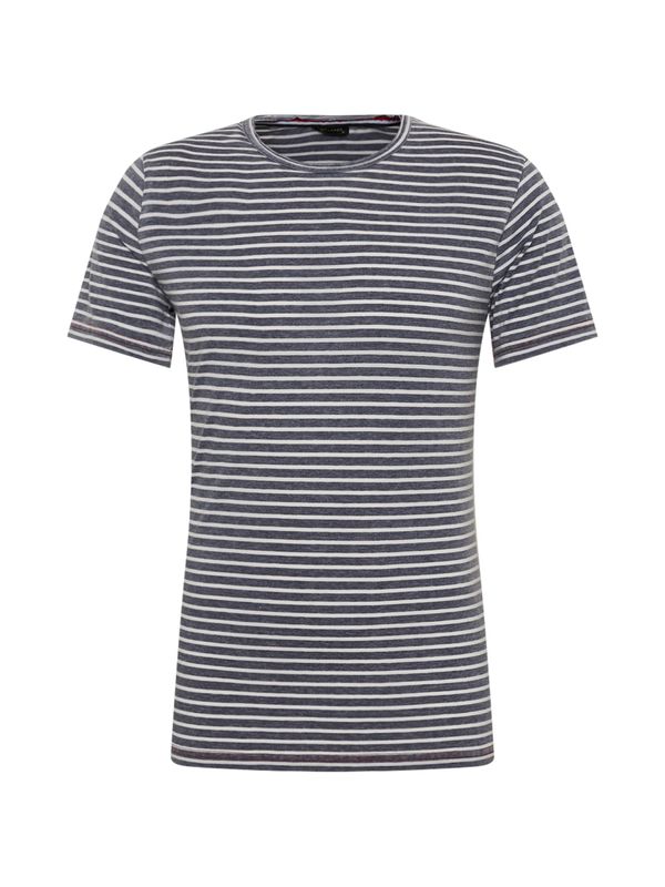 Key Largo Key Largo Тениска 'DANIEL'  тъмносиньо / бяло