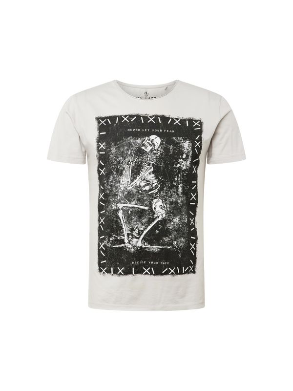 Key Largo Key Largo Тениска 'DECIDE'  светлосиво / черно