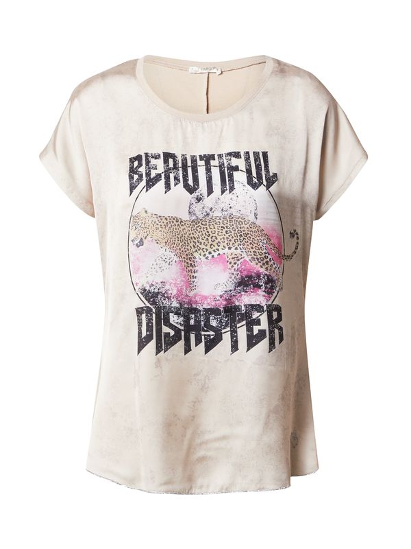Key Largo Key Largo Тениска 'DISASTER'  бежово / пъстро