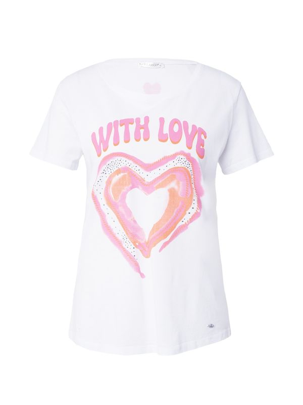 Key Largo Key Largo Тениска 'FLOYD'  оранжево / розово / сребърно / бяло