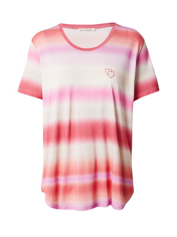 Key Largo Key Largo Тениска 'HORIZON'  кремаво / лилав / розово