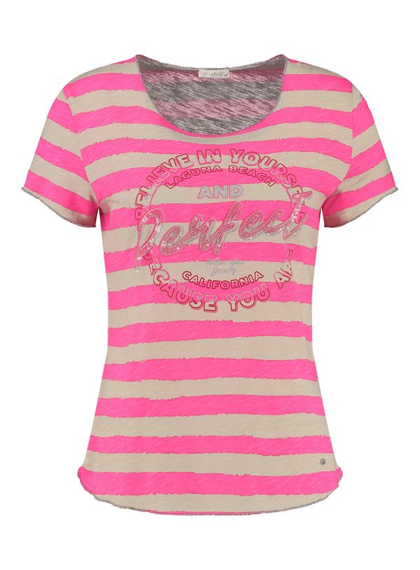 Key Largo Key Largo Тениска 'LAGUNA NEW'  бежово / неоново розово