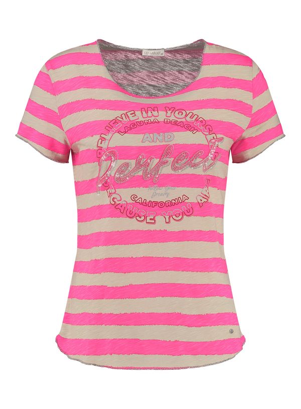 Key Largo Key Largo Тениска 'LAGUNA NEW'  бежово / неоново розово