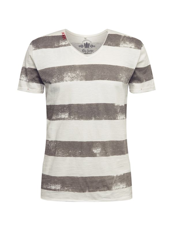 Key Largo Key Largo Тениска 'MT AIRFLIGHT'  сребърно сиво / мръсно бяло