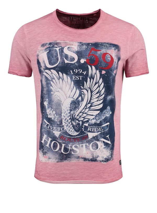 Key Largo Key Largo Тениска 'MT HOUSTON'  пъстро / розово