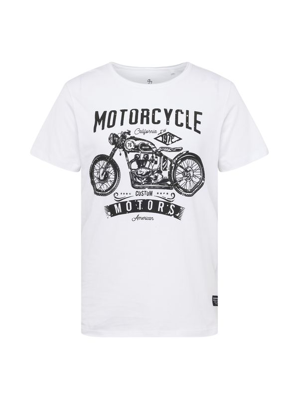 Key Largo Key Largo Тениска 'MT OREGON TRAIL'  черно / бяло