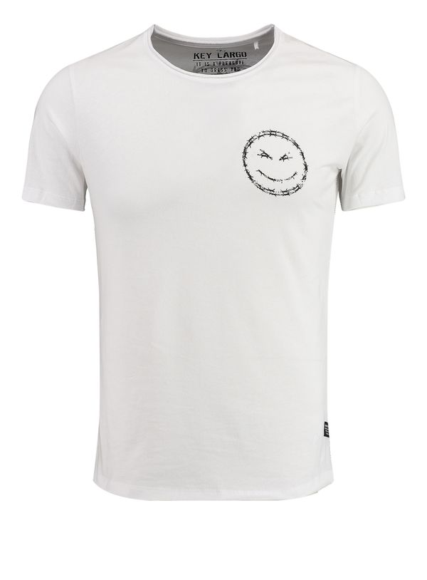 Key Largo Key Largo Тениска 'MT THINK'  черно / бяло