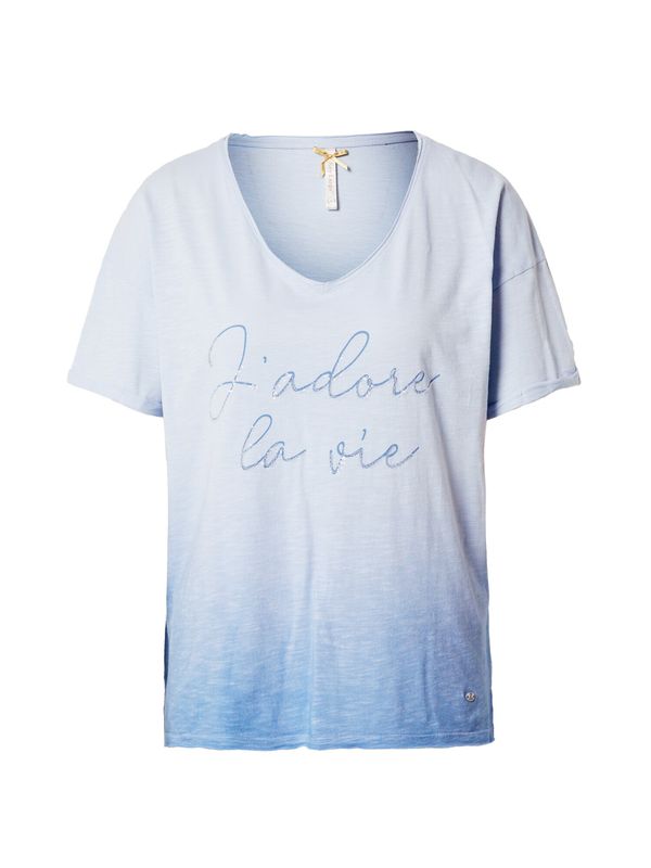 Key Largo Key Largo Тениска 'PASSION'  синьо / светлосиньо / сребърно сиво