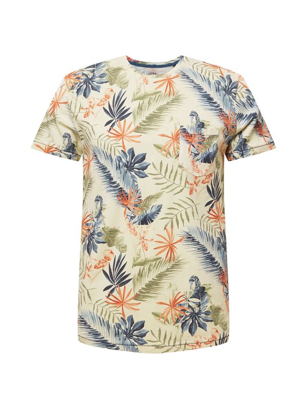 Key Largo Key Largo Тениска 'Santa Fe'  нейви синьо / зелено / каки / оранжево