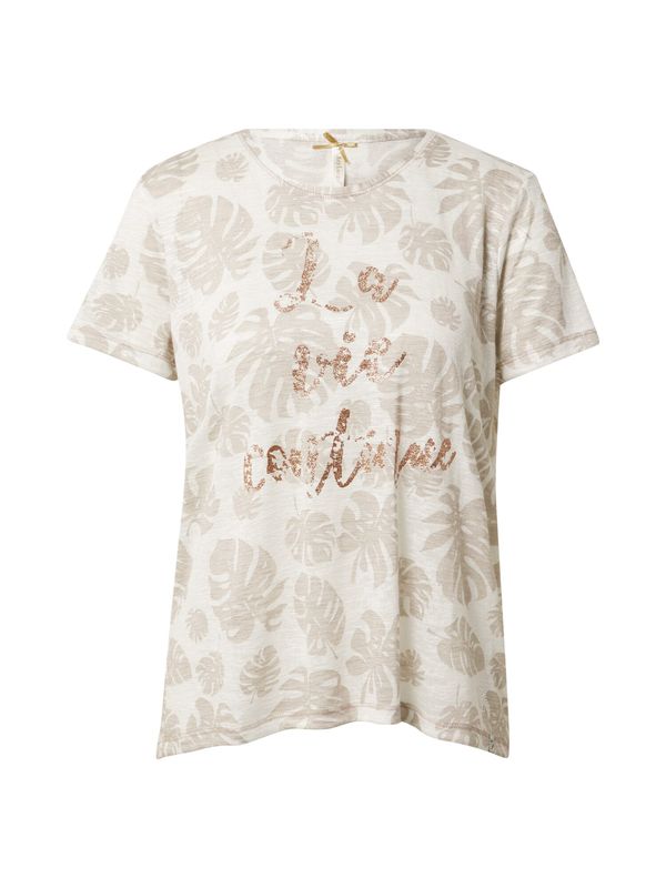 Key Largo Key Largo Тениска 'Save'  бежово / тъмнобежово / бронз
