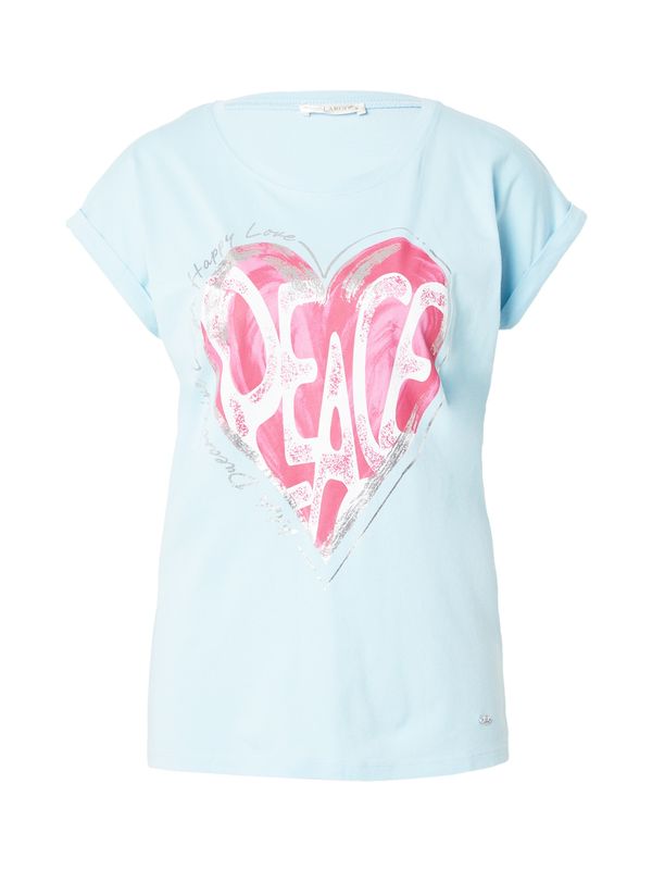 Key Largo Key Largo Тениска  светлосиньо / бледорозово / сребърно