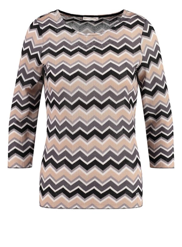 Key Largo Key Largo Тениска 'WLS DONNA'  бежово / сиво / черно