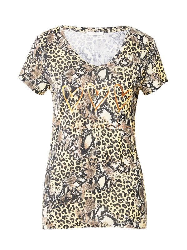 Key Largo Key Largo Тениска 'WT FEELING'  бежово / кафяво / черно