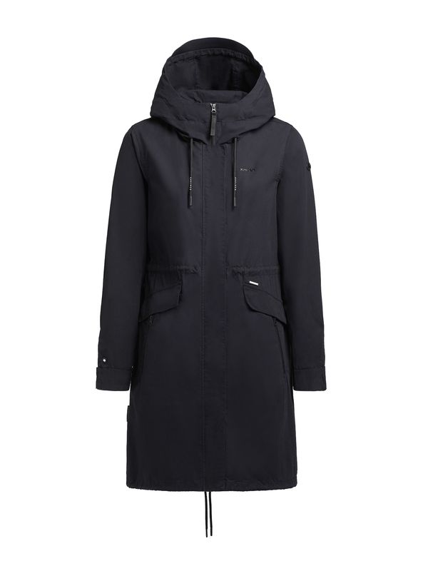 khujo khujo Преходно палто 'Nanda5'  черно / бяло