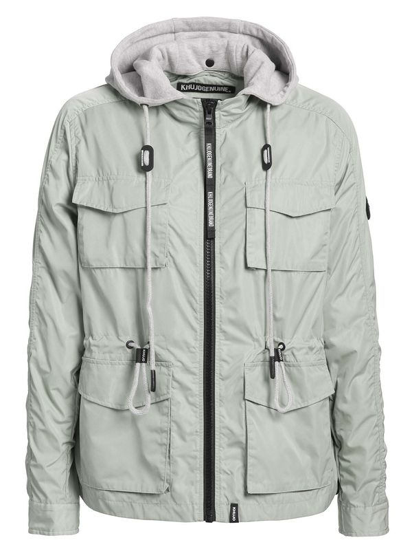 khujo khujo Преходно яке 'FLAMES'  пастелно зелено / черно