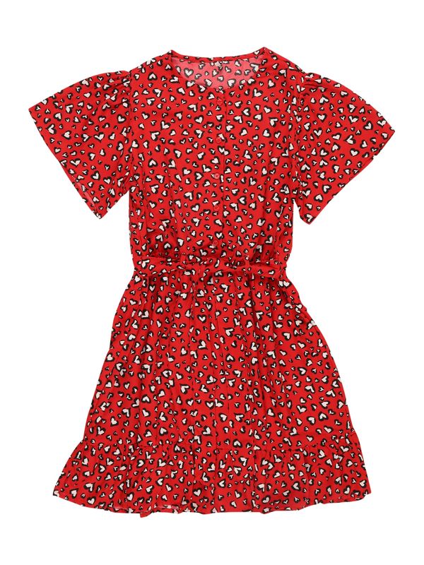 KIDS ONLY KIDS ONLY Рокля 'Palma'  алено / черно / бяло