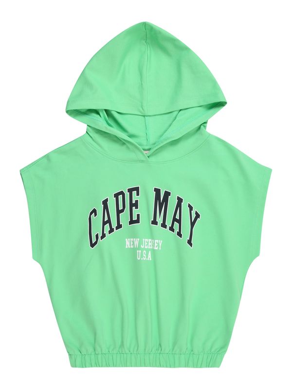 KIDS ONLY KIDS ONLY Суичър 'AMANDA'  тревнозелено / черно / бяло