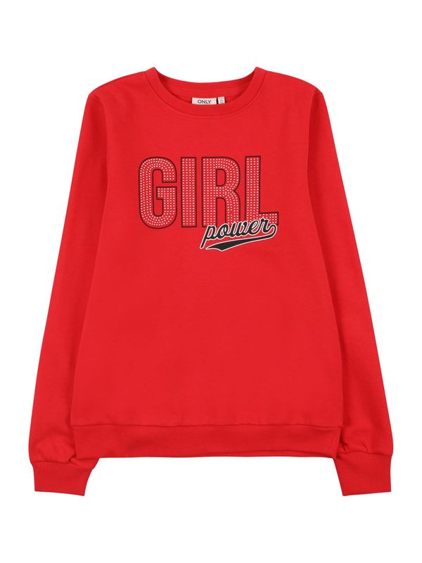 KIDS ONLY KIDS ONLY Суичър 'KOGREBA'  черешово червено / черно / бяло