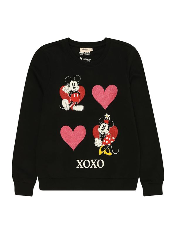 KIDS ONLY KIDS ONLY Суичър 'MICKEY VALENTINE'  жълто / червено / черно / бяло