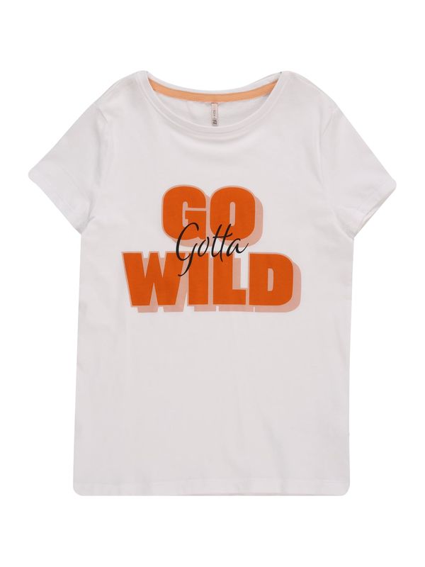 KIDS ONLY KIDS ONLY Тениска 'Alina'  тъмнооранжево / черно / бяло