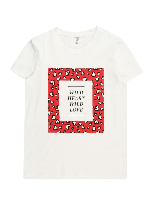 KIDS ONLY KIDS ONLY Тениска 'BEATE'  червено / черно / бяло