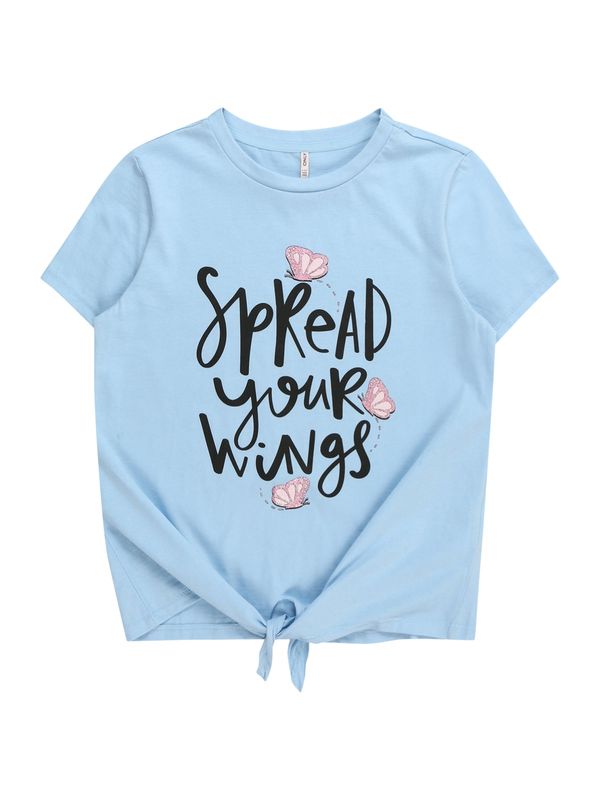 KIDS ONLY KIDS ONLY Тениска 'JODIE'  светлосиньо / черно