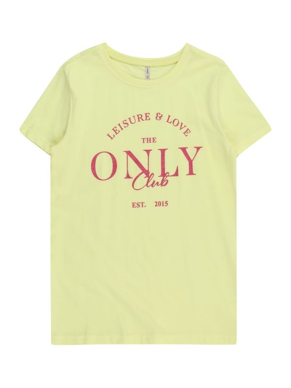 KIDS ONLY KIDS ONLY Тениска 'WERA LIFE'  жълто / фуксия